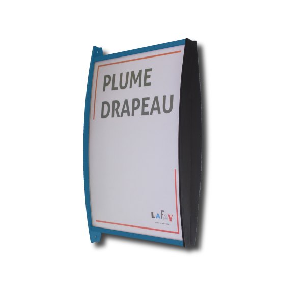 Photo produit Plume drapeau laqué bleu