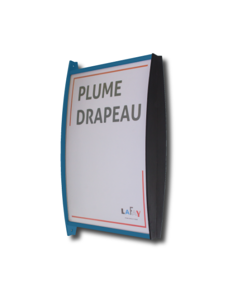 Photo produit Plume drapeau laqué bleu
