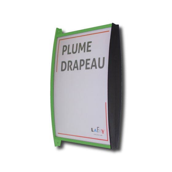 Photo produit Plume drapeau laqué vert