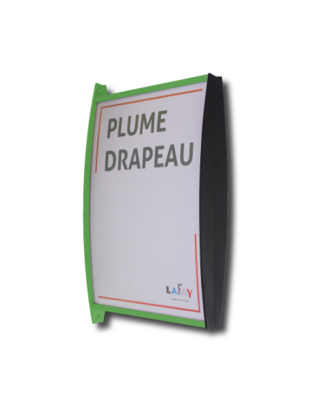 Photo produit Plume drapeau laqué vert
