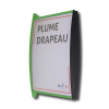Photo produit Plume drapeau laqué vert