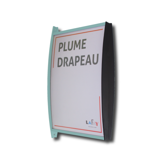 Photo produit Plume drapeau laqué turquoise