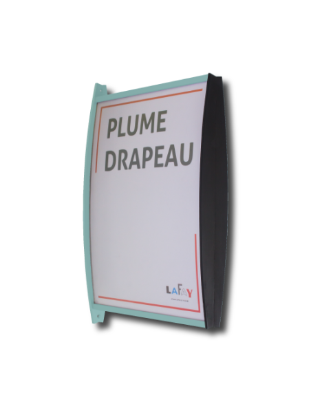 Photo produit Plume drapeau laqué turquoise