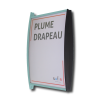 Photo produit Plume drapeau laqué turquoise
