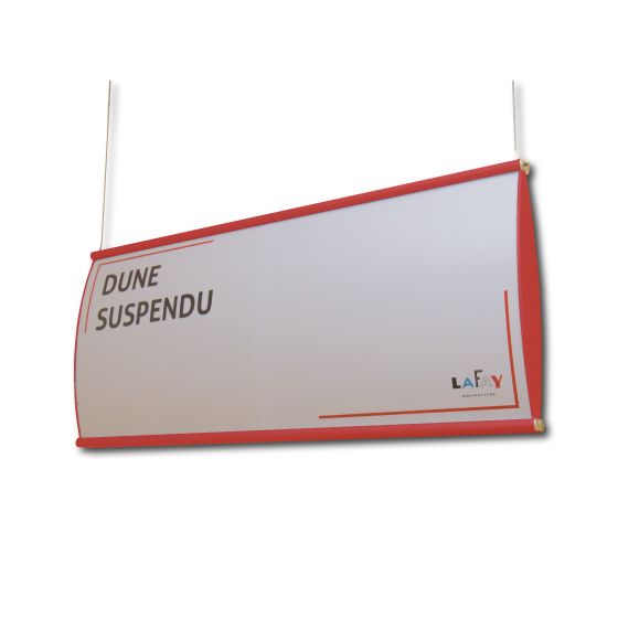 Dune suspendu laqué rouge