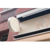 Enseigne drapeau rond, lumineuse, faces diffusantes