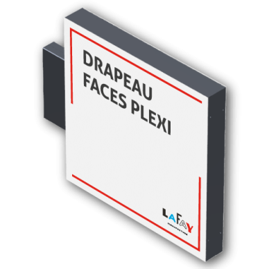 Panneau drapeau faces PMMA