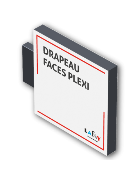 Panneau drapeau faces PMMA