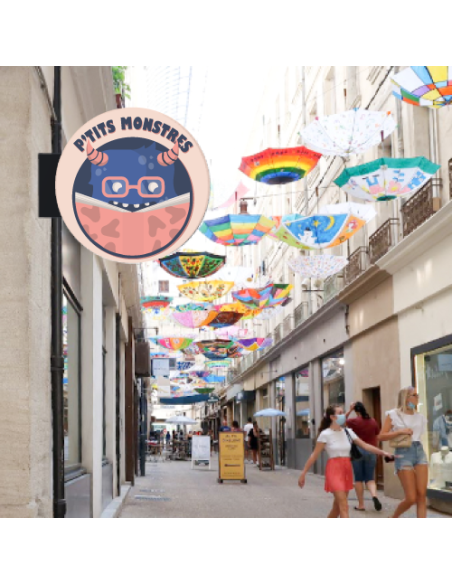 Panneau drapeau faces PMMA Rond photo de jour