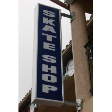 Enseigne drapeau caisson lumineux