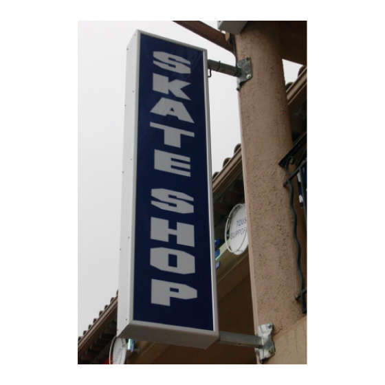 Enseigne drapeau caisson lumineux