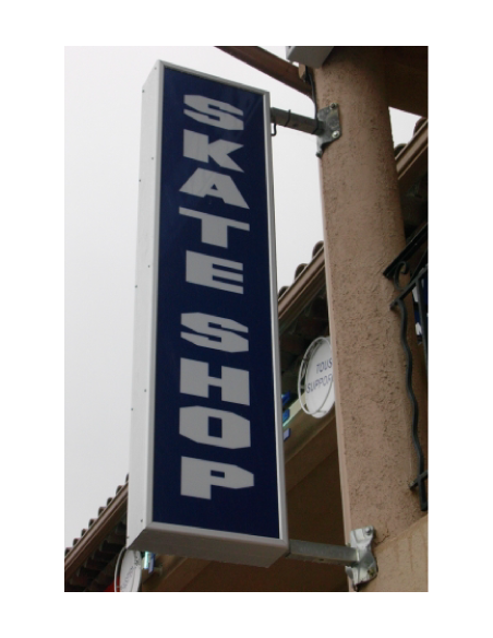 Enseigne drapeau caisson lumineux