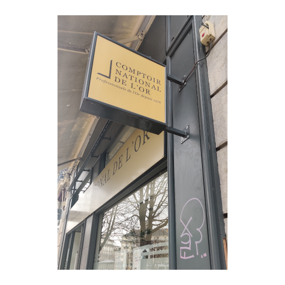 Enseigne drapeau caisson lumineux