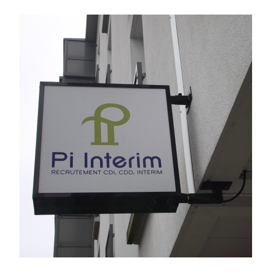 Enseigne drapeau caisson lumineux