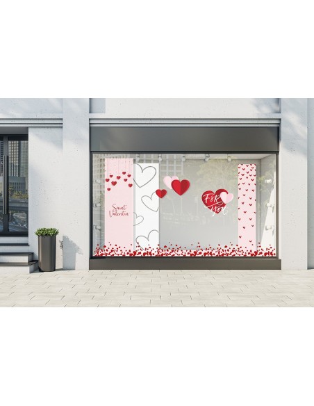 Texte adhésif Saint-Valentin - Décoration pour vitrine