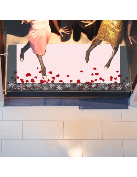 Sol en PVC imprimé Saint-Valentin - Décoration au sol rose