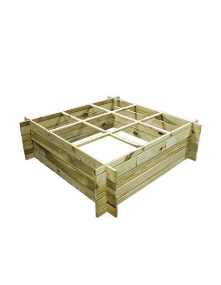 Carré potager divisé
