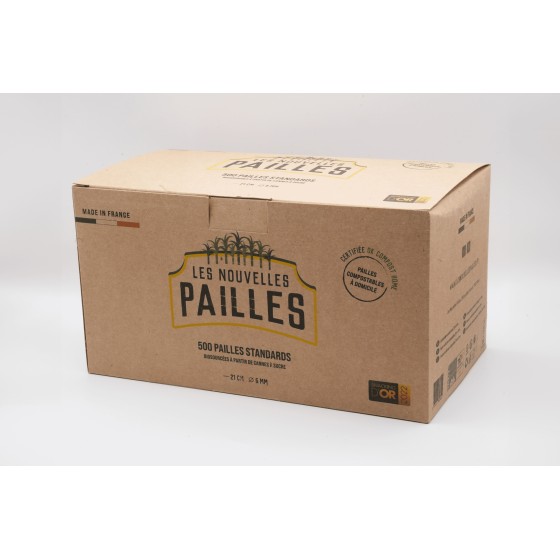 La paille bagasse en canne à sucre qui ne ramollit pas