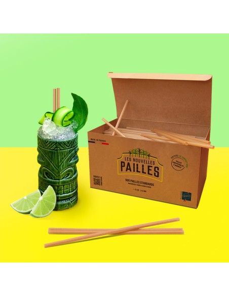 La paille bagasse en canne à sucre qui ne ramollit pas