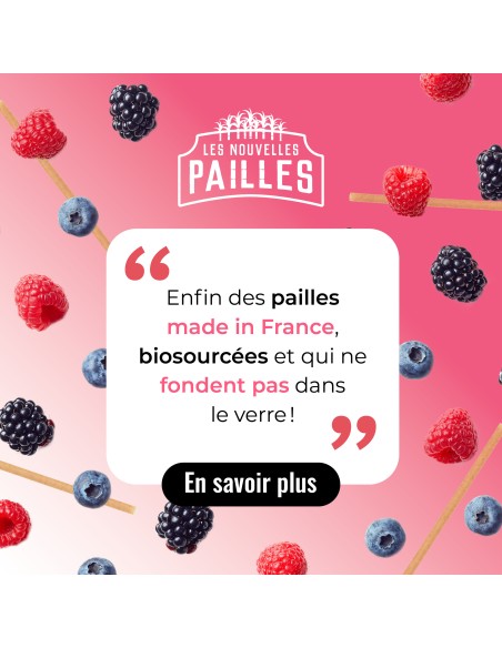 La paille bagasse en canne à sucre qui ne ramollit pas