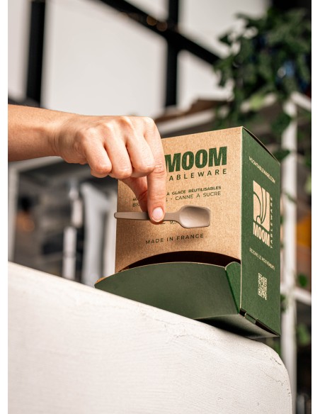 Cuillère à glace biosourcée en canne à sucre made in France 3200 pcs