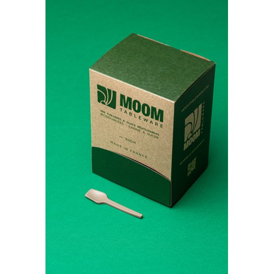 Cuillère à glace biosourcée en canne à sucre made in France 3200 pcs