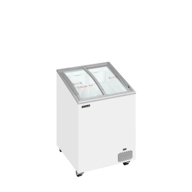 Conservateur incliné portes vitrées 85L