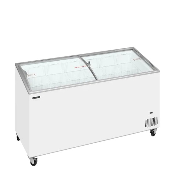 Conservateur incliné portes vitrées 398L