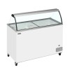 Vitrine à glaces avec portes vitrées coulissantes 130cm