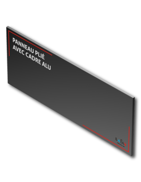 Panneau plié mural fixation par cadre aluminium