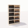 Gondole bois pour cave – Présentation dynamique 210 bouteilles
