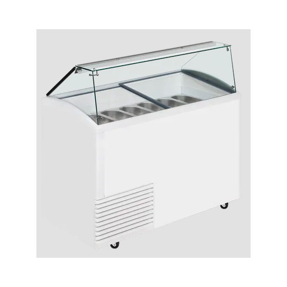 Vitrine à glaces avec portes vitrées coulissantes 130cm