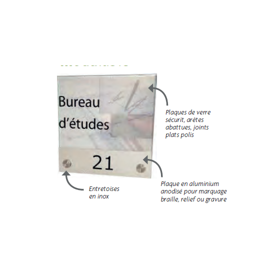 Sublimez vos espaces avec le standing de la plaque de porte en verre