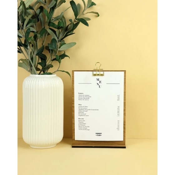 Porte menu de table Bois A5