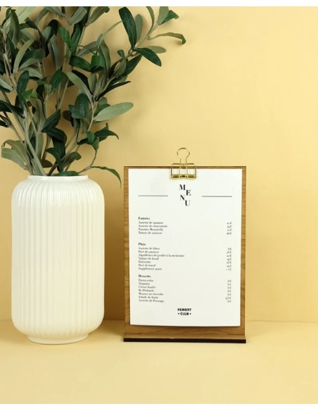 Porte menu de table Bois A5
