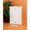 Porte menu de table transparent A5
