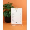 Porte menu de table transparent A5