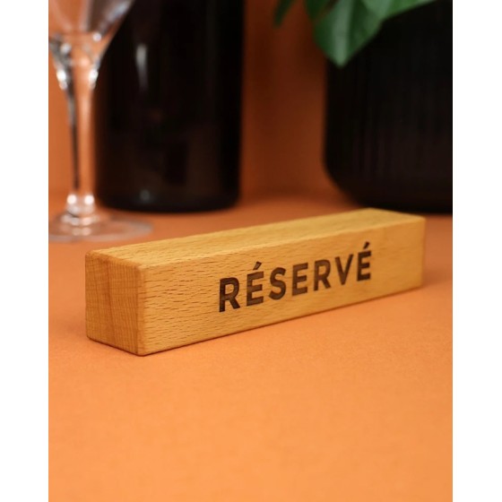 Support "table réservée" bois