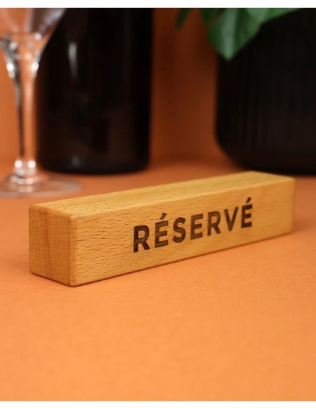 Support "table réservée" bois