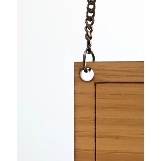 Panneau d'affichage "Ouvert/Fermé" en bois