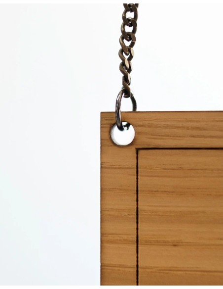 Panneau d'affichage "Ouvert/Fermé" en bois