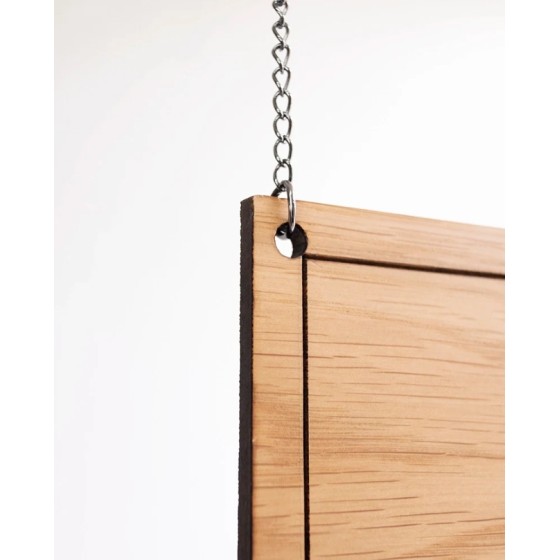 Panneau d'affichage "Caisse" en bois