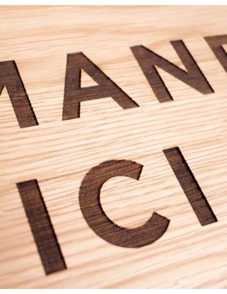 Panneau d'affichage "Commandez Ici" en bois