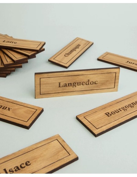 pack de 14 plaquettes en bois dédiée à nos régions viticoles