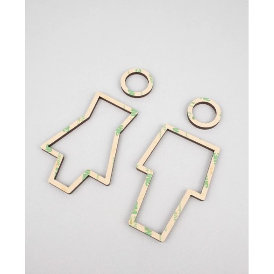 signalétique bois wc