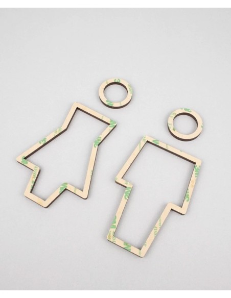 signalétique bois wc