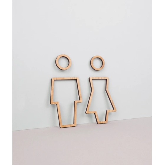 signalétique bois wc