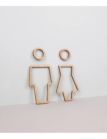 signalétique bois wc