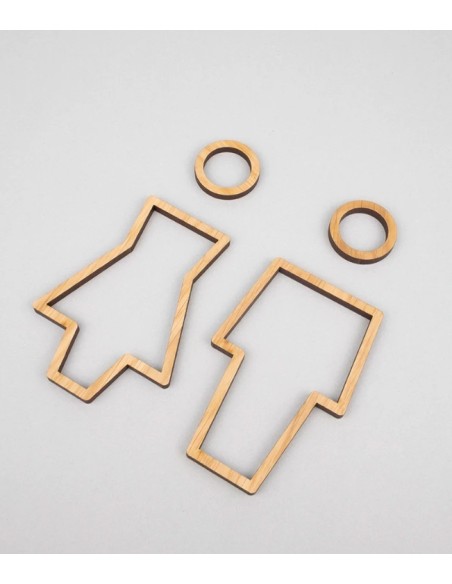 signalétique bois wc