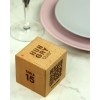 cube QR code en bois